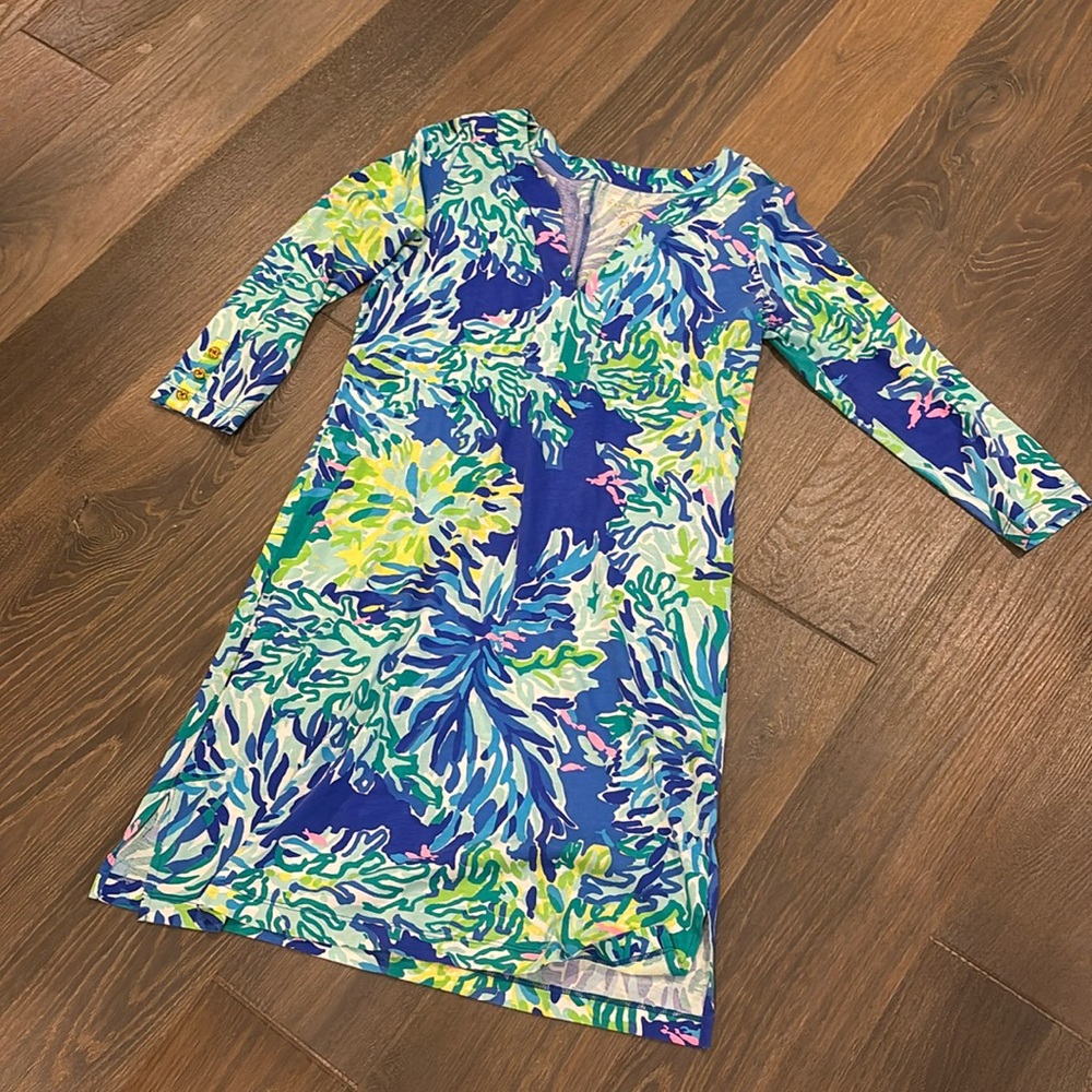Lilly Pulitzer, long sleeve with buttons, cotton dress size medium